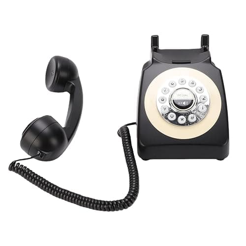 Garsent Bluetooth-Retro-Telefon, Bluetooth-Festnetztelefon, Vintage-Haustelefon Im Altmodischen Stil mit USB-Aufladung, Freisprechfunktion und Musikwiedergabe (Black) thumbnail 3