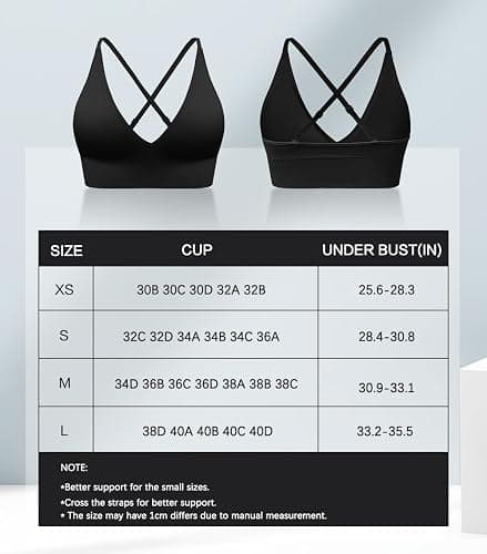 Womens Deep V-Neck Longline Sports Bra, Strappy Criss Cross Padded Cups Adjustable Spaghetti Straps Workout Yoga Crop Top thumbnail 6