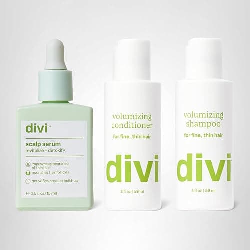 Divi Healthy Hair Goals Mini Kit, Scalp Serum for Thinning Hair 15ml + Volumizing Shampoo Travel Size 2oz + Volumizing Conditioner Travel Size 2oz, 3 Piece Set thumbnail 10