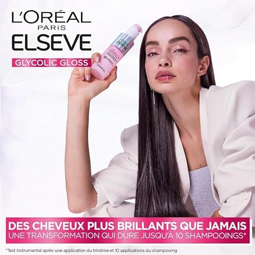 L'Oréal Paris - Sérum Sans Rinçage pour Cheveux Ternes - En Manque de Brillance - Acide Glycolique - Protocole de Soin Capillaire - Elseve Glycolic Gloss - 150 ml thumbnail 7