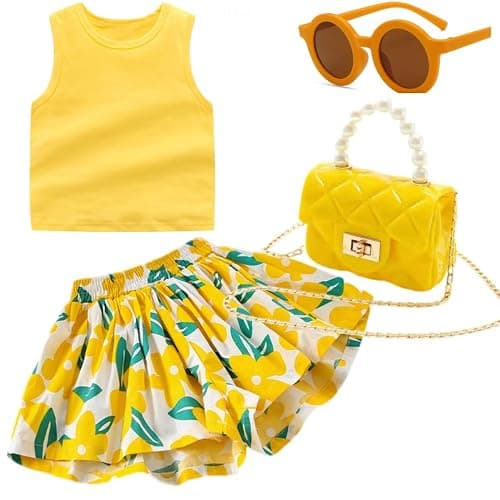 Deerhobbes Design your own Girls' Short Sets - Trendy and Comfortable Summer Outfits for Girls Fashionable Clothing Sets 4pc - Image 1