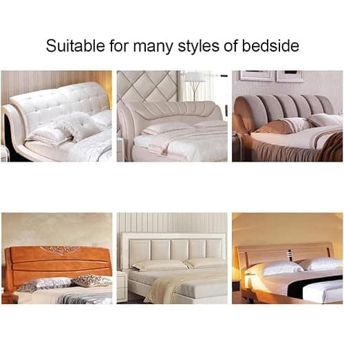 CSYBYW Velvet Bed Headboard Cover for Full Queen Cal King Size,Quilted Bed Headboard Slipcover(Off-White,190cm/74in) thumbnail 7