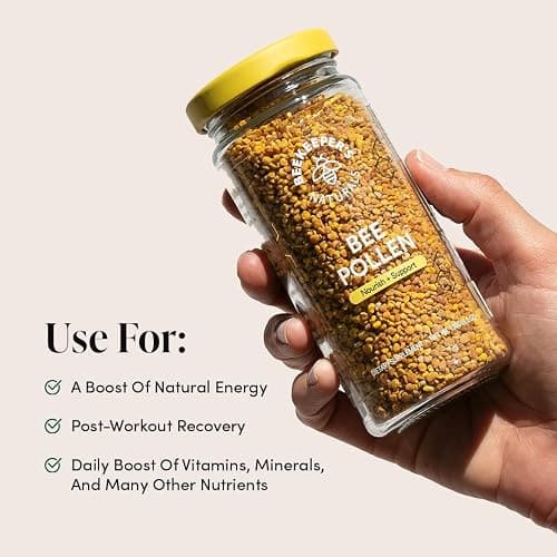 Beekeeper's Naturals - 100% Raw Bee Pollen Granules, Natural Preserved Enzymes, Source of Vitamin B, Minerals, Amino Acids & Protein - Paleo & Keto Friendly, Gluten Free (5.2 oz) thumbnail 3