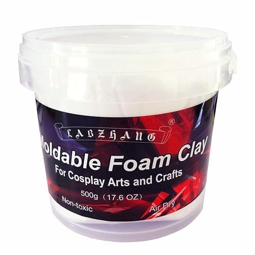 500g Cosplay Foam Clay,Lightweight Sculpting Foam, Air Dry Clay for Cosplay and Costumes,Moldable Foam Clay for Intricate Designs, Cutting or Rotary Tool, Sanding or Shaping (White) - Image 1