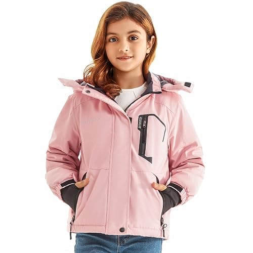 FARVALUE Girls Waterproof Skiing Jacket Windproof Winter Coat Warm Snow Coat with Removable Hood thumbnail 2