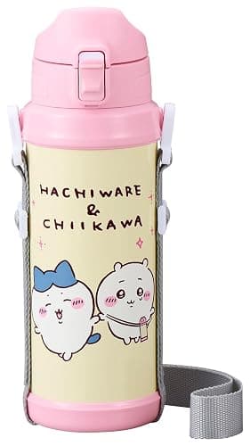 OSK SBR-800D Direct Stainless Steel Water Bottle, 28.7 fl oz (800 ml), Chiikawa, Strap Included, Lock, One Push, Cold Insulation, Direct Drinking, Cute, Drinks - Image 1