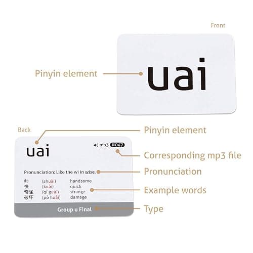 CARDDIA | Chinese Mandarin Pinyin Flashcards | Audio MP3 | Comprehensive Learning Kit for Beginners and Enthusiasts | Durable & Portable thumbnail 8