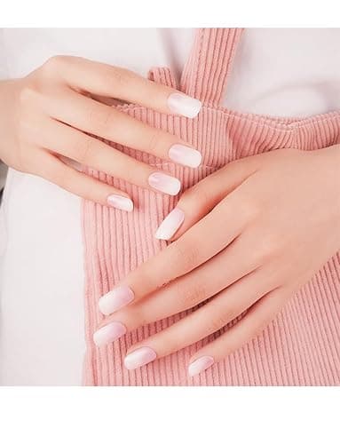 Wahrshei Vernis Autocollant UV | Rose Dégradé Autocollant Ongle Gel UV | 20pcs Film pour Ongles Autoadhésif | Gel Nail Stickers, Autocollants et Pochoirs Pour Nail Art thumbnail 4