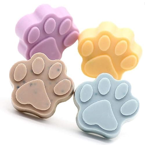 Elome Silicone Ice Tray Mini Animal Dog Cat Paw Print Cupcake Muffin Baking Cup Mold, Ice Cube Chocolate Soap Candle Tray Pink thumbnail 6