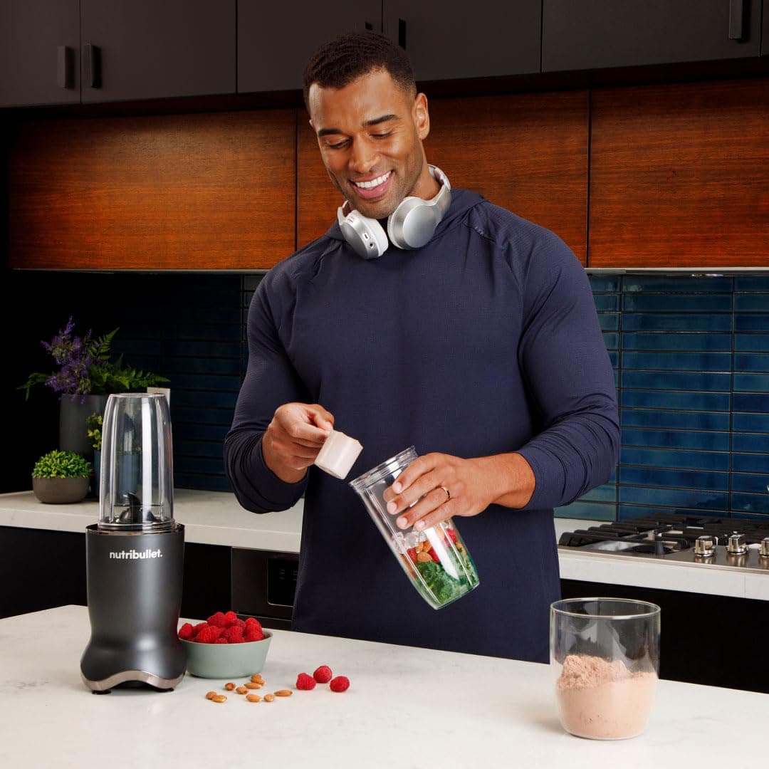 NutriBullet Ultra 1200, High Speed Personal Blender - 1200W blender with Titanium Coated Rapid Extractor Blade, Tritan Renew Cups, Illuminated Interface, Enhanced Blade Durability (NB07500-1206DG) thumbnail 6