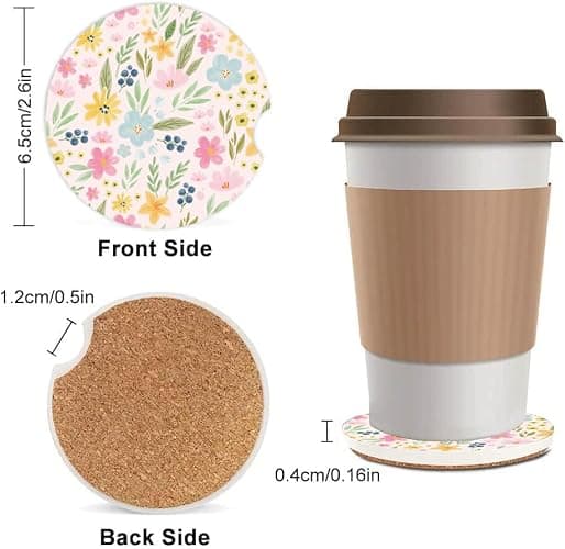 Absorbent Car Cupholder Coaster thumbnail 2