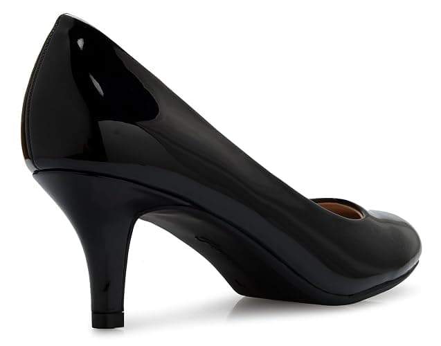 Olivia K Women's Comfort Classic Round Toe Kitten Low Mid Heel Dress Pumps thumbnail 3