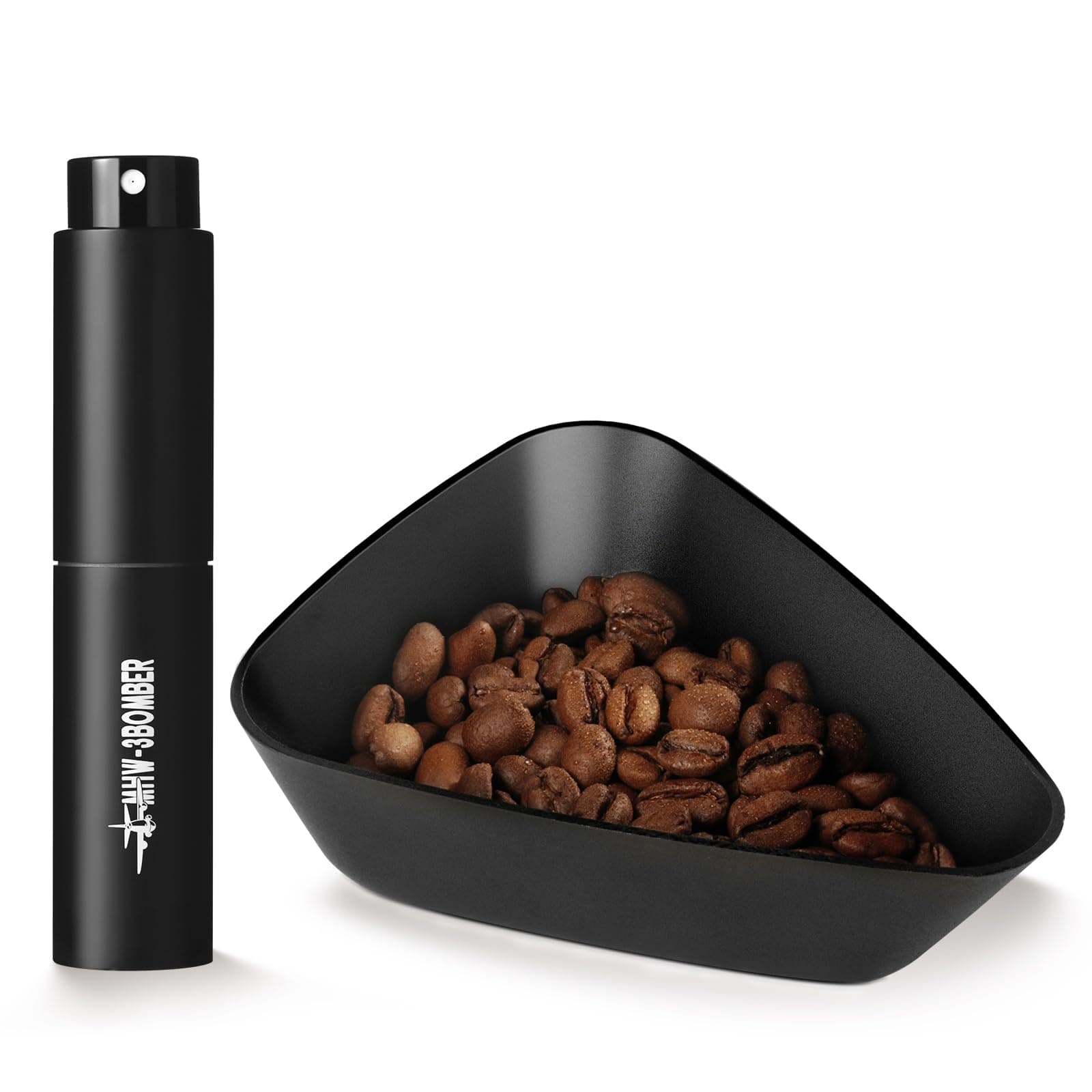 MHW-3BOMBER Juego de Taza Dosificadora de Granos de Café y Botella de Spray RDT - Taza Dosificadora de Espresso de Aluminio y Spray de Reducción Estática de 10ml - Kit de Accesorios de Espresso - Image 1