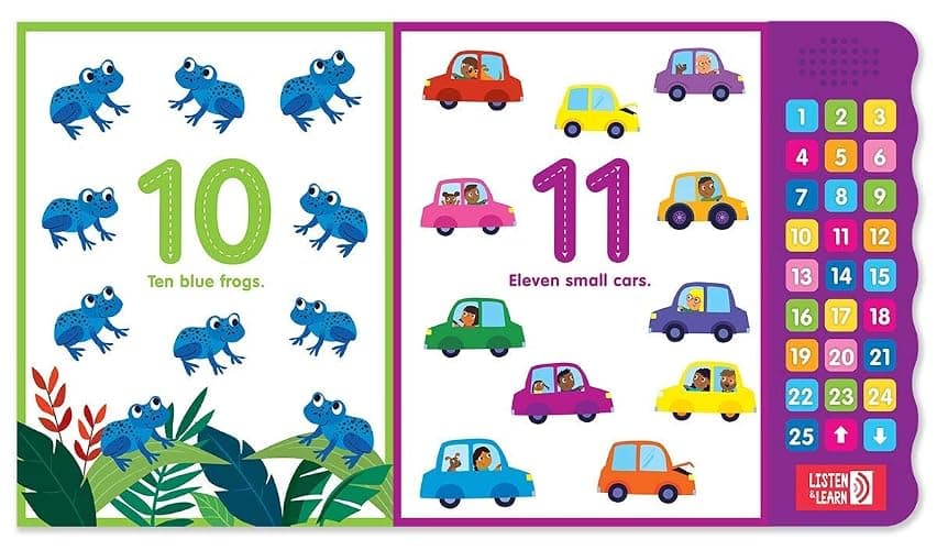 Let's Learn 123s - Interactive Counting Sound Book for Toddlers | 27 Fun Buttons, Tracing & Number Recognition | Engaging Early Learning Board Book (Listen & Learn) - Board book thumbnail 6