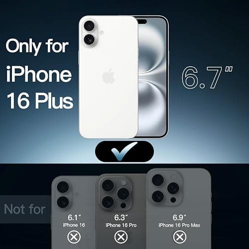 JETech Case ONLY for iPhone 16 Plus 6.7-Inch, Non-Yellowing Shockproof Phone Bumper Cover, Anti-Scratch Clear Back (Clear) thumbnail 2