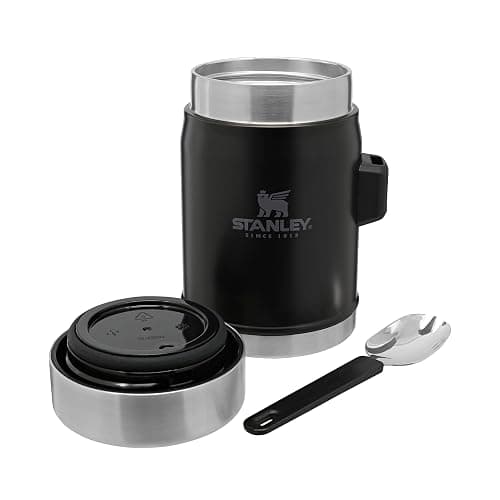 Stanley Classic Legendary Thermobehälter Für Essen Mit Göffel 400 ml - Hält 7 Stunden Heiß Oder Kalt - Edelstahl Warmhaltebehälter - BPA-Frei - Spülmaschinenfest - Matte Black thumbnail 8