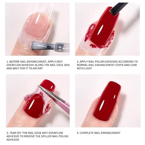 TWOING 15mlLiquid Latex for Nails, Peel Off Cuticle Protectors for Nail Polish,Skin Barrier Manicure, Art Liquid Latex Tape Protector Nail Cuticle Guard Gifts thumbnail 2
