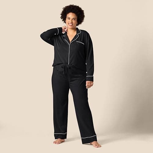 Amazon Essentials Women's Cotton Modal Long-Sleeve Shirt and Full-Length Bottom Pajama Set thumbnail 6