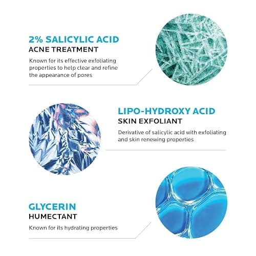 La Roche-Posay Effaclar Medicated Gel Cleanser, 2% Salicylic Acid Cleanser + LHA + Glycerin, Dermatologist Tested Foaming Acne Face Wash, Clear & Prevent Acne Breakouts, Oil Free, Targets Excess Oil thumbnail 4