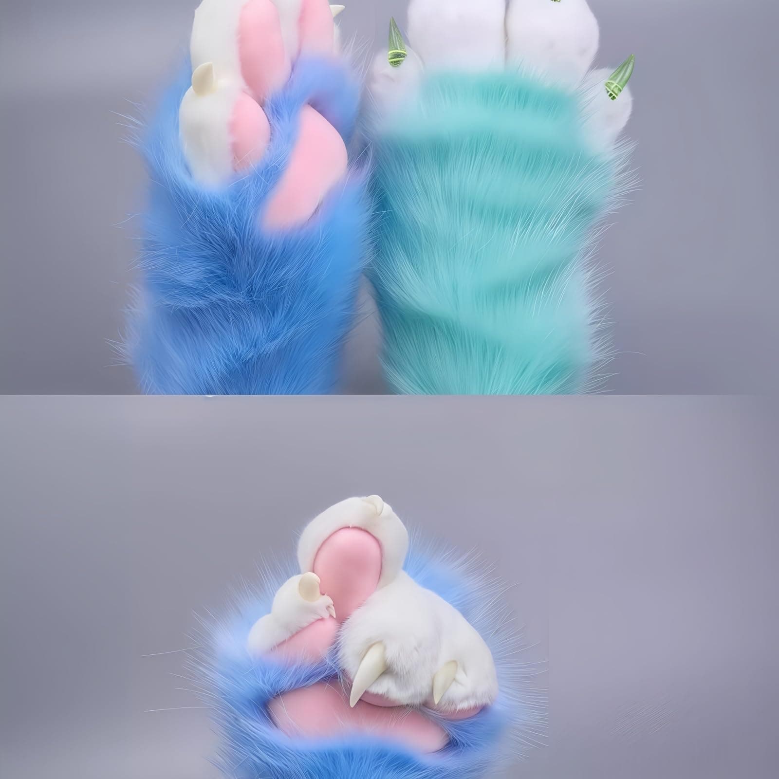 Fursuit paws gloves Multiple colors to choose from Furry claws Cosplay exhibition costumes Cat paw glove thumbnail 6