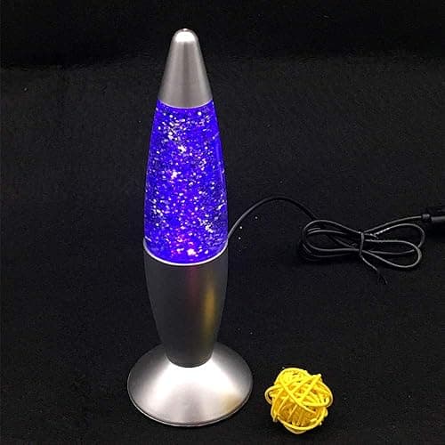 Cdycam Glitter Lamp LED Vintage Mini 7.28'' Night Light Lamp with USB Multi Color Changing Rocket Light for Kids Boys Girls Adult Bedroom (Light with Charging Plug) thumbnail 6
