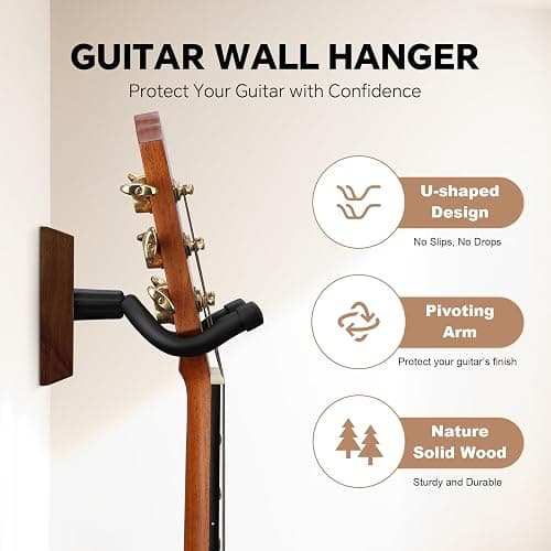 Guitar Wall Mount Solid Beech Wood thumbnail 3