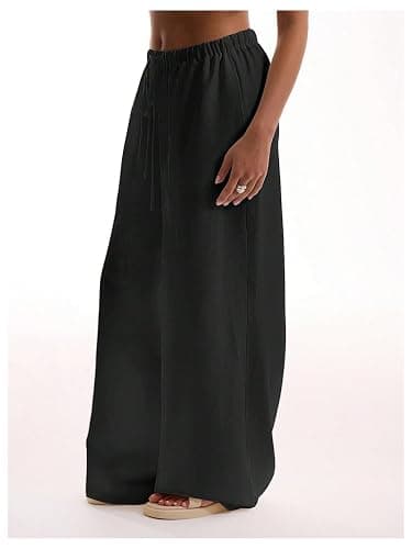 RoseSeek Linen Pants, Wide Leg, Loose thumbnail 4