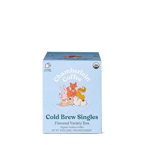 Chamberlain Coffee Flavored Variety Box – 10 Single Serve Bags w/Different Flavors for Cold Brew or Iced Drinks - Ideal for Summer Use, at Home, Camping, or Travel - Coffee Gift Set for Any Occasion thumbnail 2