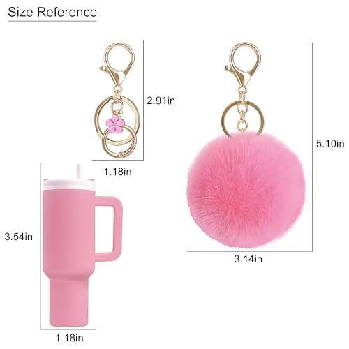 HONGXUNJIE HXJ Mini Tumbler Keychain Chapstick Holder, Key Chains Women Cute, Purse Charms for Handbag Backpack Bag thumbnail 6