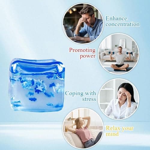 Squishies Stress Cube,Fidget Toys Squeeze Stress Cube for Adults,Ice Squish Cube Sugar Balls,Sensory Ice Square Shape Squishies Cube Sugar Balls for Stress Relief thumbnail 3