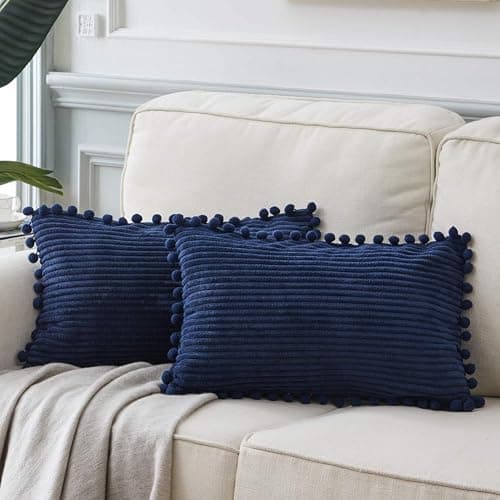Fancy Homi Pack of 2 Boho Lumbar Decorative Throw Pillow Covers - Image 1
