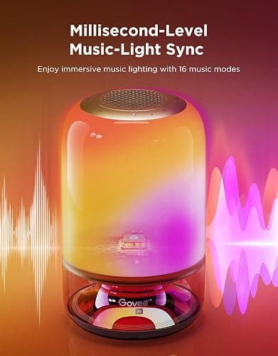 Govee Table Lamp 2 Pro x Sound by JBL, Smart Cordless Table Lamp with Speaker, Music-Light Sync, 16 Music Modes & 100+ Scene Modes, Work with Matter, DIY Customized Rechargeable Desk Lamp for Bedroom thumbnail 3