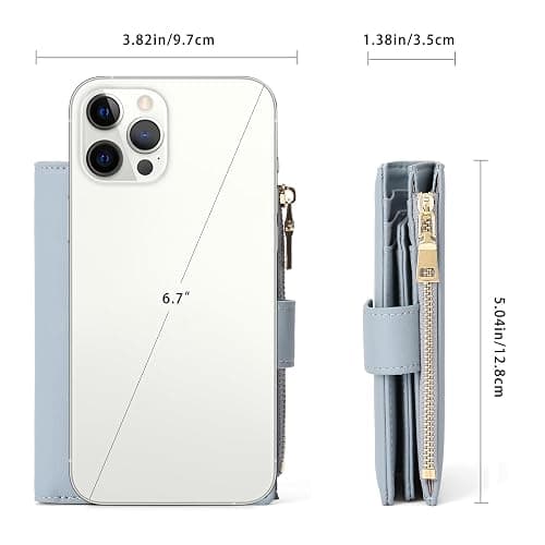 GAEKEAO Womens Wallet Small Leather RFID Blocking Bifold Zipper Pocket Wallet Card Case Purse with ID Window thumbnail 6