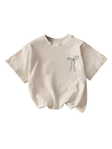 SOLY HUX Women's Summer Graphic Tees Cute Bow Letter Short Sleeve T Shirt | Y2k, Graphic, Cute, Bow Letter Print, Short Sleeve, Aesthetic, Summer Tops thumbnail 2