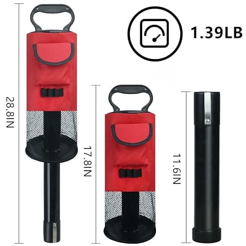 HOW TRUE Golf Ball Retriever, Portable Shag Bag Golf Ball Pick Up with Removable Plastic Tube, Pocket Shagger Storage thumbnail 2