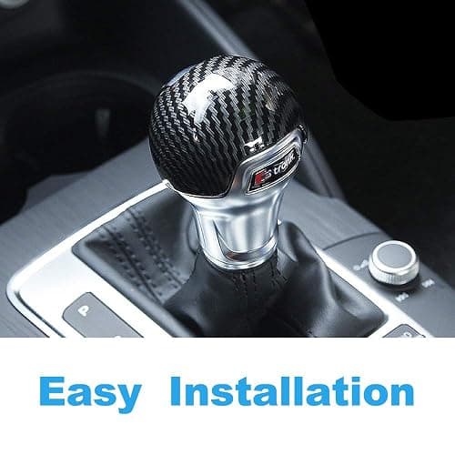 JIECHEN Sport Style Carbon Fiber Print Gear Shift Knob Cover Trim for Au-di A3/S3 2013-2022 Accessories thumbnail 5