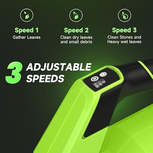Leaf Blower Cordless, 650CFM Electric Leaf Blowers with 2 x 5.2Ah Batteries and Charger, 3 Speed Modes, 1 x Adjustable Shoulder Strap, Powerful Blowers for Lawn Care, Patio, Dust, Blowing Leaves thumbnail 3