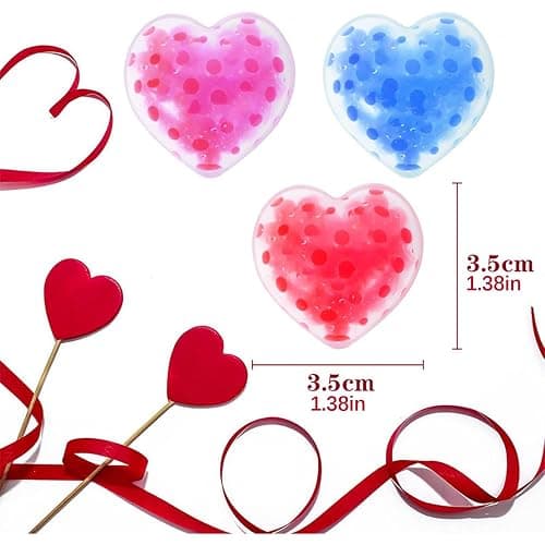 1 Pcs Valentines Hearts Stress Balls Squishy Toys Squeeze Ball Toys for Birthday School Classroom Valentines Day Card Prizes Party Favors Gifts thumbnail 2