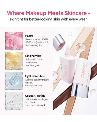 PDRN Serum Skin Tint (10N) | Natural Coverage Tinted Moisturizer, Korean Tinted Skin Serum for Hydrating Dewy Finish, Korean Skincare BB Cream Makeup thumbnail 6