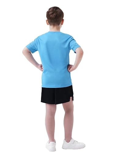 HovSiyla Boys Athletic Shirt Quick Dry Short Sleeve Performance Moisture Wicking T Shirt for Youth thumbnail 3