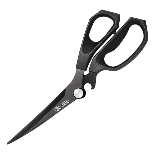 MITSUMOTO SAKARI Japanese Kitchen Shears, Cooking Scissors Titanium Plated for Meat Vegetable Herb - Image 1