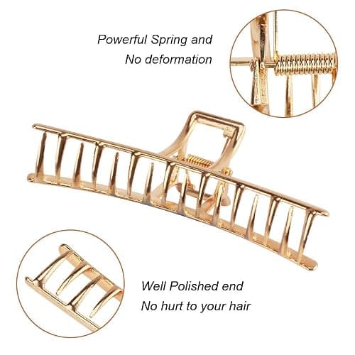 ANBALA Gold Hair Clips, Metal Large Claw Clips for Thick Hair Big Jaw Clips for Hair, Butterfly Hair Clips Hair Accessories for Women thumbnail 6