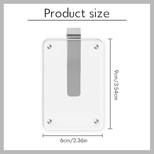 yesJRL 2PCS Car Picture Holder, Acrylic Magnetic Holder Car Accessories with Family Photo, Car Visor Clip, Car Picture Frame, New Car Decoration for Women/Men, Gift for him her (no Text, White) thumbnail 5