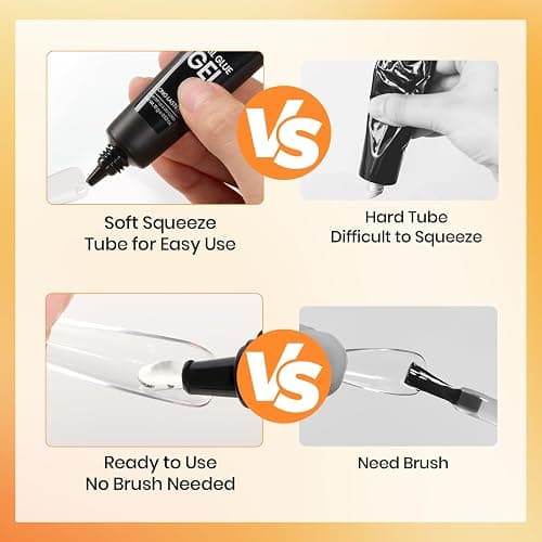 Beetles 2Pcs*20g Solid Nail Glue Gel, Tipex Soft Nail Tips Glue Super Strong for Acrylic Nails Extension Fake Nails Press On Nails, Christmas Nail Art, U V Light Required thumbnail 5