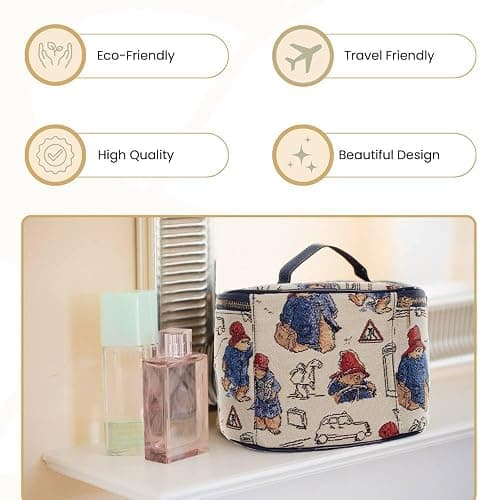 Signare Tapestry Toiletry Bag Makeup Cosmetic Organizer bag for Women with Paddington Bear Design (TOIL-PADD) thumbnail 5