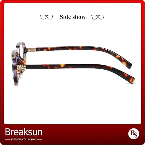 Breaksun Retro Rectangle Glasses for Women Men Small Square Blue Light Blocking Glasses Vintage Eyeglasses thumbnail 4
