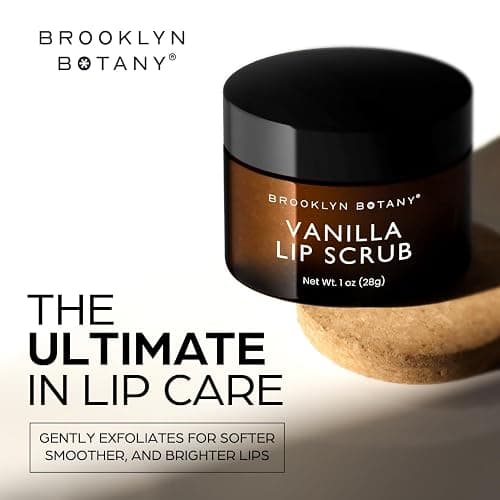 Brooklyn Botany Lip Scrub Exfoliator 1 oz – Lip Moisturizer for Dry Lips and Chapped Lips – Gentle Lip Exfoliator for Smooth and Brighter Lips – Vanilla Flavor - Vanilla 1 Oz (Pack of 1) - 1 Ounce (Pack of 1) thumbnail 4