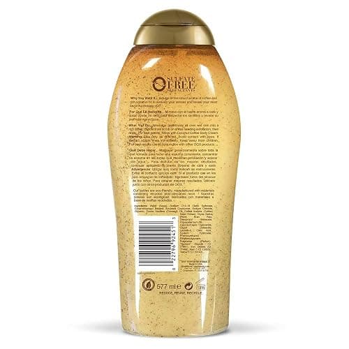OGX Smoothing + Coconut Coffee Exfoliating Body Scrub with Arabica Coffee & Coconut Oil, Moisturizing Body Wash for Dry Skin, Paraben-Free with Sulfate-Free Surfactants, 19.5 Fl Oz thumbnail 2