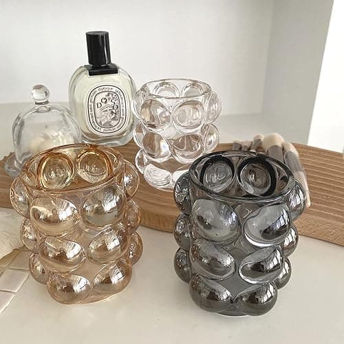 SLHEQING Glas Make up Pinselhalter Vintage Kosmetik Organizer zur Aufbewahrung von Pinsel, Eyeliner, Lippenstift, Zahnbürsten, Stift und Mehr thumbnail 6