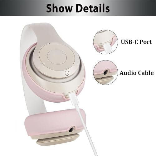 Adhiper Sweat Ear Covers for Beats Studio Pro Headphones, Silicone Headphone Case Covers for Beats Studio Pro Accessories, Washable & Sweat Proof Ear Pads Cover - Pink thumbnail 7